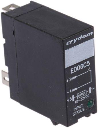 Sensata/Crydom ED Series Solid State Relay, 5 A Load, DIN Rail Mount, 48 V dc Load, 32 V dc Control, ED06C5