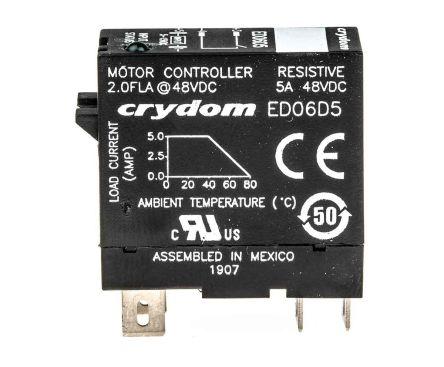 Sensata/Crydom ED Series Solid State Relay, 5 A Load, DIN Rail Mount, 48 V dc Load, 15 V dc Control, ED06D5