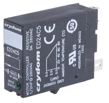 Sensata/Crydom ED Series Solid State Relay, 5 A Load, DIN Rail Mount, 280 V rms Load, 32 V dc Control, ED24C5