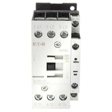 Eaton xStart Contactor, 24 V ac Coil, 3 Pole, 25 A, 11 kW, 3NO