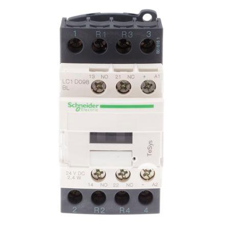 Schneider Electric TeSys D LC1D Contactor, 24 V dc Coil, 4 Pole, 9 A, 2NO + 2NC