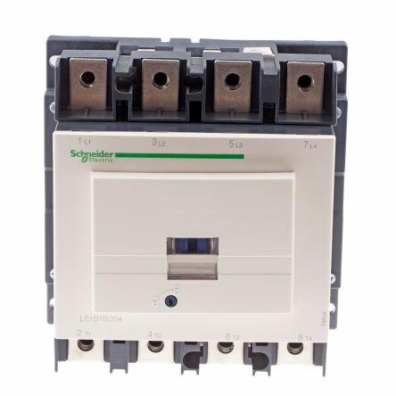 Schneider Electric TeSys D LC1D Contactor, 24 V ac Coil, 4 Pole, 115 A, 4NO