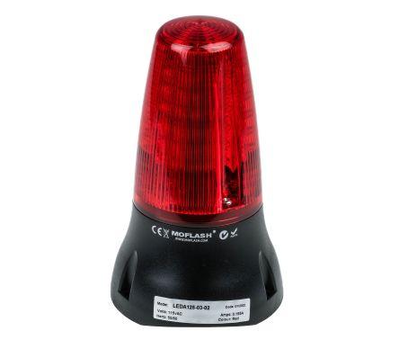 LED Beacon,Red, w/buzzer,115Vac