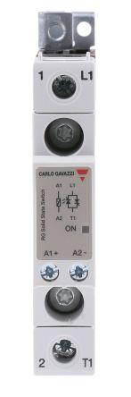 Carlo Gavazzi Solid State Relay, 20 A Load, Panel Mount, 600 V ac Load, 32 V dc Control, RGC1A60D15KKE