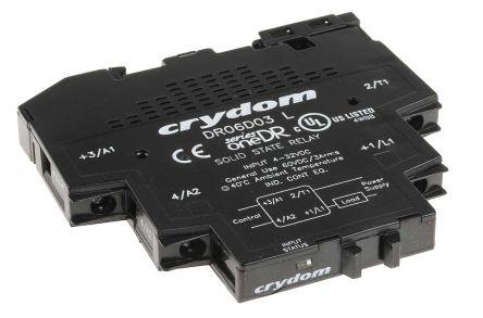 Sensata/Crydom Solid State Interface Relay, 32 V dc Control, 3 A Load, DIN Rail Mount, DR06D03