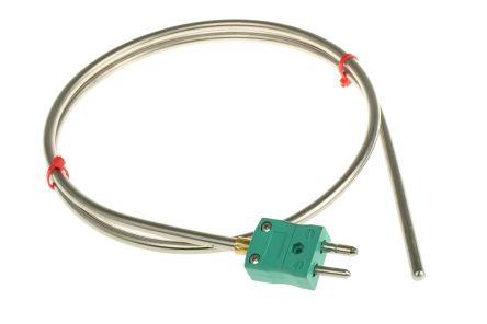 K insulated thermocouple w/plug,6x1000mm