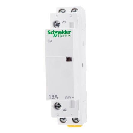 Schneider Electric Acti 9 ICT iCT Contactor, 24 V ac Coil, 2 Pole, 16 A, 2NO