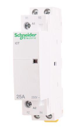 Schneider Electric Acti9 iCT iCT Contactor, 230 V ac Coil, 2 Pole, 25 A, 2NC