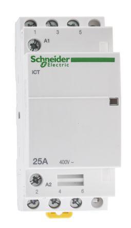 Schneider Electric Acti9 iCT iCT Contactor, 230 V ac Coil, 3 Pole, 25 A, 3NO