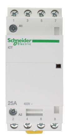 Schneider Electric Acti 9 ICT iCT Contactor, 230 V ac Coil, 4 Pole, 25 A, 4NO