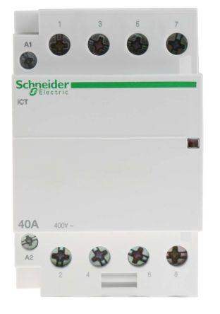 Schneider Electric Acti9 iCT iCT Contactor, 230 V ac Coil, 4 Pole, 40 A, 4NO