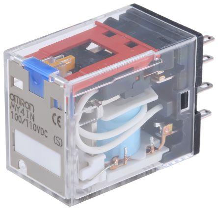 PLUG-IN RELAY LED, 14 PIN 4PDT 5A 110VDC