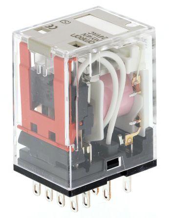 PLUG-IN RELAY LED, 14 PIN 4PDT 5A 24VAC