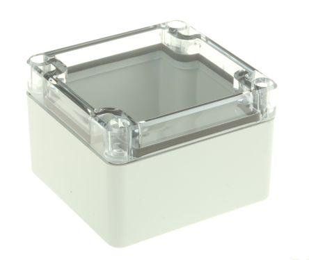 Fibox Transparent Polycarbonate Enclosure, IP66, IP67, 82 x 80 x 55mm