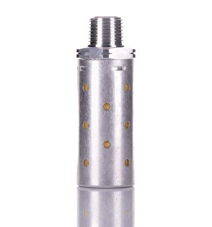 Norgren MB Aluminium, Brass 20bar Pneumatic Silencer, Threaded, R 1/2 Male