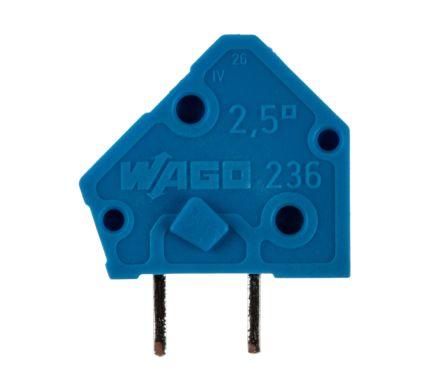 WAGO PCB Terminal Block, 1-Contact, 5mm Pitch, Through Hole Mount, Solder Termination