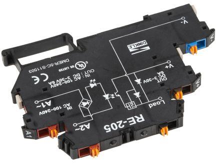 OPTOCOUPLER, 6A DC, DIN, 100-240VAC