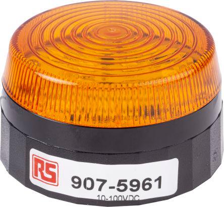 LED Beacon, Amber, Low Prof, 10-100Vdc