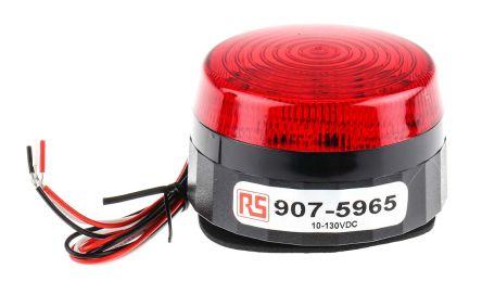 LED Beacon, Red, Low Prof, 10-100Vdc