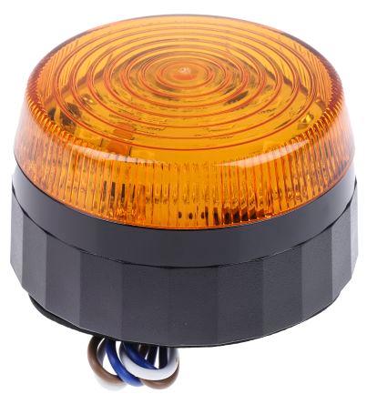 LED Beacon, Amber, Low Prof, 110-230Vac