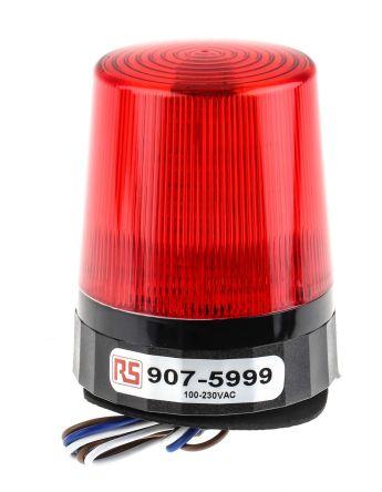 LED Beacon, Red, Tall Prof, 110-230Vac