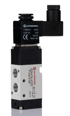 RS PRO Pneumatic Solenoid Valve - Solenoid/Air G 1/8 V50 Series 24V dc