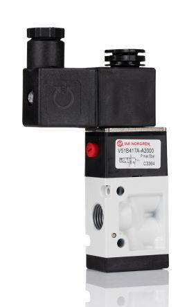 RS PRO Pneumatic Solenoid Valve - Solenoid/Spring G 1/4 V51 Series 24V dc