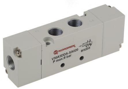 RS PRO Pneumatic Solenoid Valve - Pilot/Air G 1/8 V50 Series