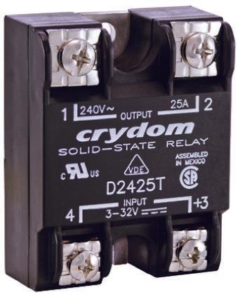 Sensata/Crydom SERIES 1 Series Solid State Relay, 75 A rms Load, Surface Mount, 280 V rms Load, 32 V Control, D2475