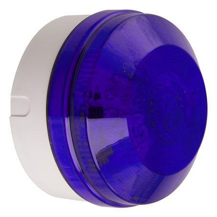 LED195 8-20V White Shallow Base Blue