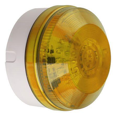 LED195 20-30V White Shallow Base Amber