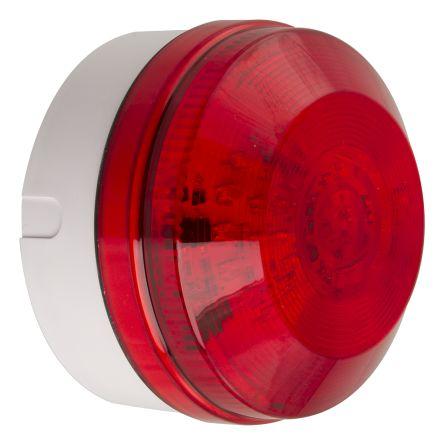 LED195 20-30V White Shallow Base Red