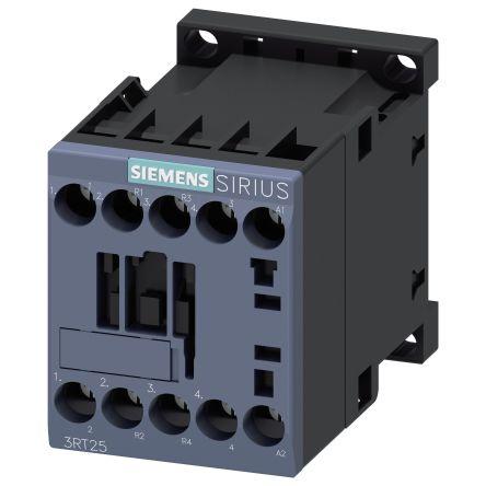 Siemens SIRIUS Innovation 3RT2 Contactor, 24 V ac Coil, 4 Pole, 9 A, 4 kW, 2NO + 2NC