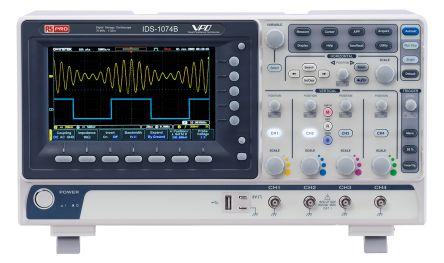 RS PRO IDS1074B Bench Oscilloscope, 70MHz, 4 Analogue Channels With RS Calibration