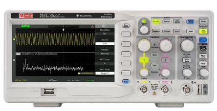 RS PRO RSDS 1052 DL + Bench Oscilloscope, 50MHz, 2 Analogue Channels With RS Calibration