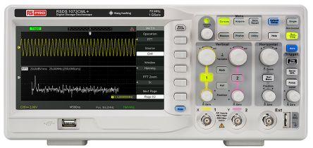 RS PRO RSDS1072CML+ Bench Oscilloscope, 70MHz, 2 Analogue Channels With RS Calibration