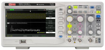 RS PRO RSDS1152CML+ Bench Oscilloscope, 150MHz, 2 Analogue Channels With RS Calibration