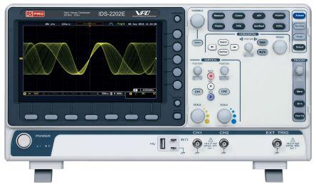 RS PRO IDS2202E Bench Oscilloscope, 200MHz, 2 Analogue Channels