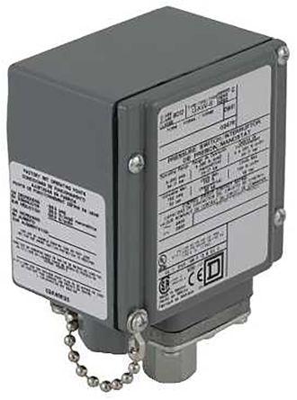 Square D Pressure Switch, 1.5 (Decreasing) psi, 3.5 (Differential) psi Min, 15 (Differential) psi, 7.5 (Decreasing) psi