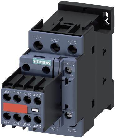 Siemens SIRIUS Innovation 3RT2 Contactor, 230 V ac Coil, 3 Pole, 12 A, 5.5 kW, 3NO