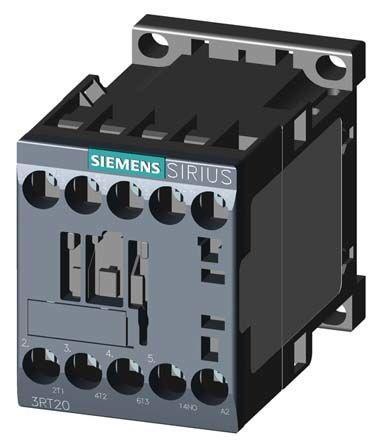 Siemens SIRIUS Innovation 3RT2 Contactor, 230 V ac Coil, 3 Pole, 12 A, 5.5 kW, 3NO