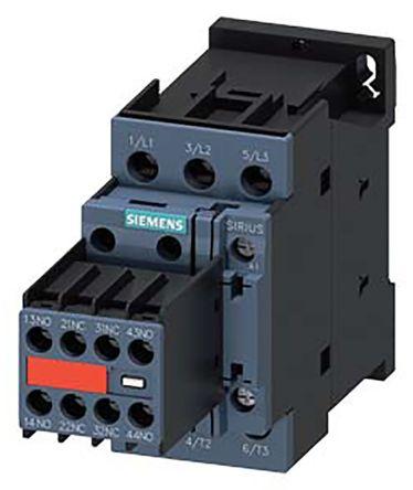 Siemens SIRIUS Innovation 3RT2 Contactor, 230 V ac Coil, 3 Pole, 50 A, 15 kW, 3NO