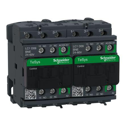 Schneider Electric TeSys D LC2D Reversing Contactor, 24 V ac/dc Coil, 3 Pole, 9 A, 5.5 kW, 3NO