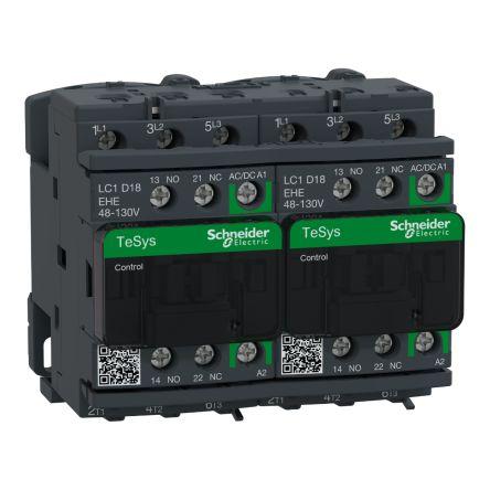 Schneider Electric TeSys D LC2D Reversing Contactor, 110 V ac/dc Coil, 3 Pole, 18 A, 7.5 kW, 3NO