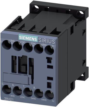 Siemens SIRIUS Innovation 3RH2 Contactor, 10 A, 37 (Closing Power) VA, 5.7 (Holding Power) VA, 400 Vac Control, 3NO +