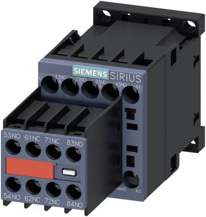 Siemens SIRIUS Innovation 3RH2 Contactor, 10 A, 37 (Closing Power) VA, 5.7 (Holding Power) VA, 230 Vac Control, 6NO +