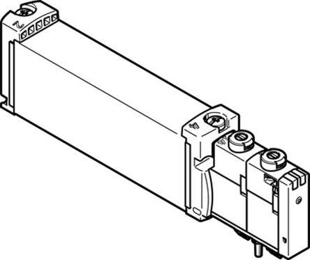 VUVG 5/3 Solenoid Valve, 18mm, T1 Plug