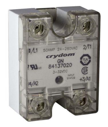 Sensata/Crydom 8413 Series Solid State Relay, 75 A rms Load, Panel Mount, 280 V ac Load, 32 V dc Control, 84137030