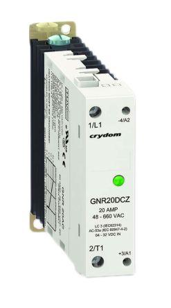 Sensata/Crydom GNR Series Solid State Relay, 10 Arms Load, DIN Rail Mount, 600 V rms Load, 260 V ac Control, GNR10ACZ