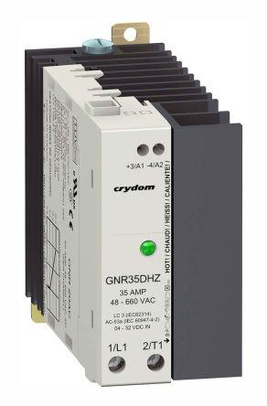 Sensata/Crydom GNR Series Solid State Relay, 35 A rms Load, DIN Rail Mount, 600 V rms Load, 32 V dc Control, GNR35DCZ